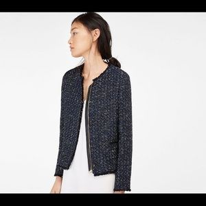 massimo dutti tweed jacket